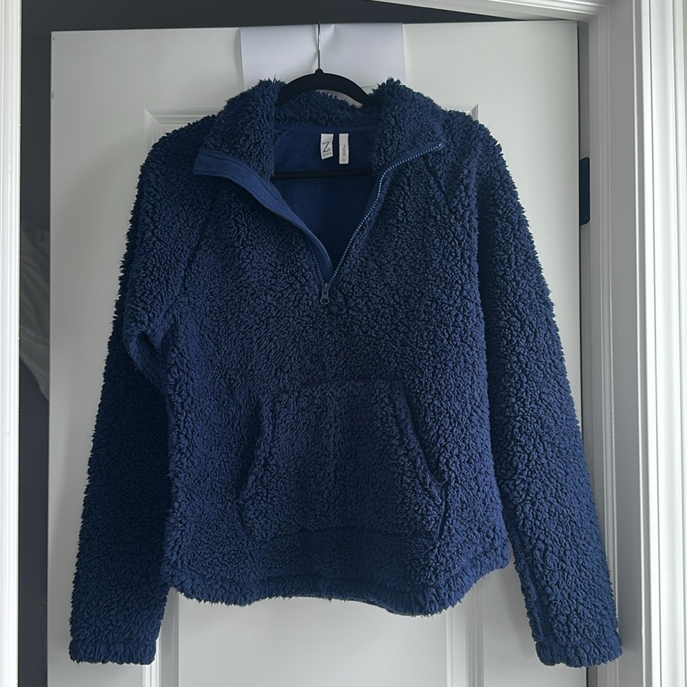 Blue Sherpa Zip Up